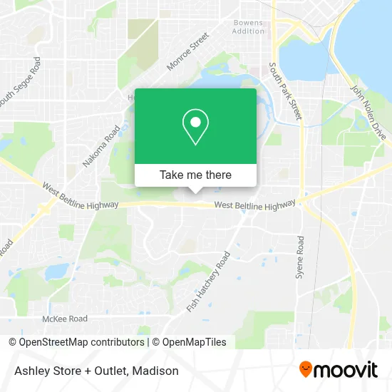 Ashley Store + Outlet map