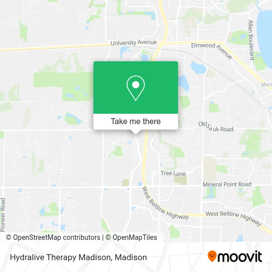 Hydralive Therapy Madison map