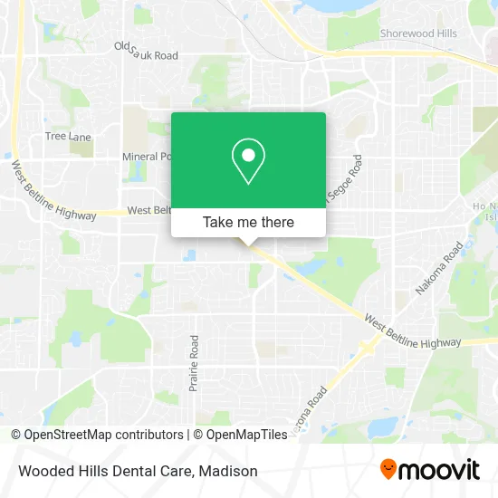 Wooded Hills Dental Care map