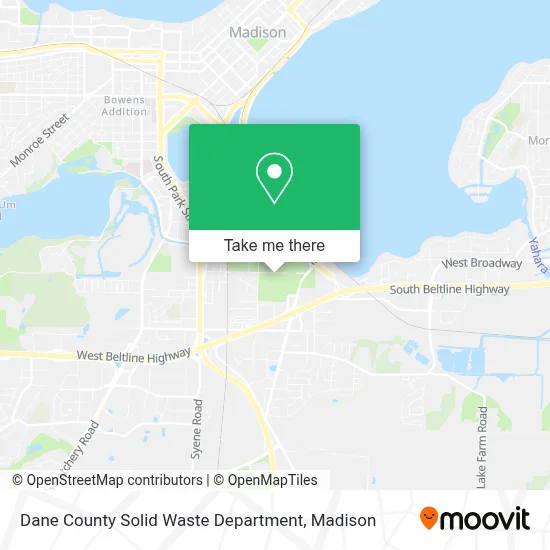 Dane County Solid Waste Department map