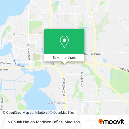 Ho-Chunk Nation-Madison Office map