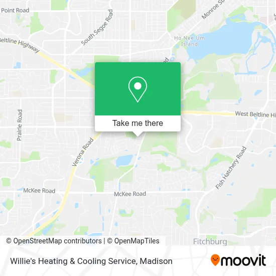 Willie's Heating & Cooling Service map