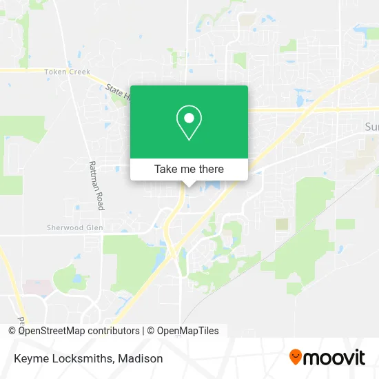Mapa de Keyme Locksmiths