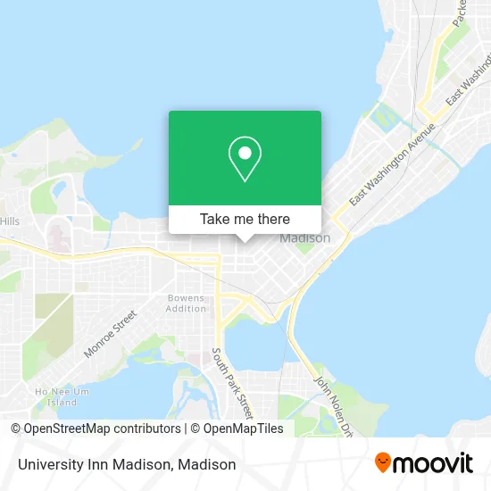 University Inn Madison map