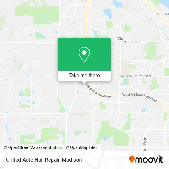 United Auto Hail Repair map