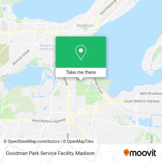 Goodman Park Service Facility map