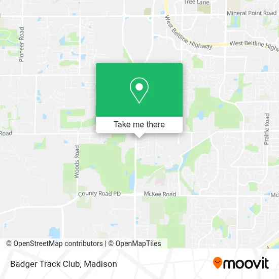 Badger Track Club map