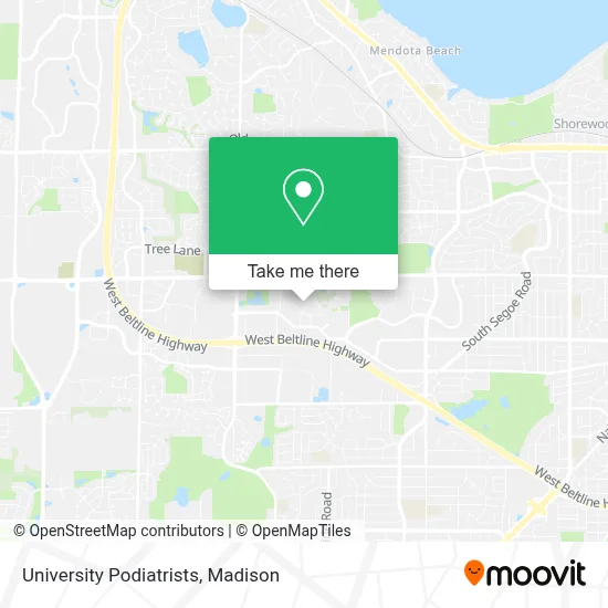 University Podiatrists map