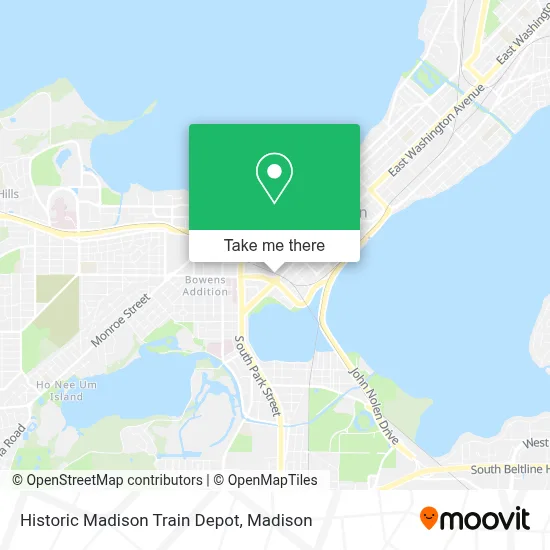 Historic Madison Train Depot map