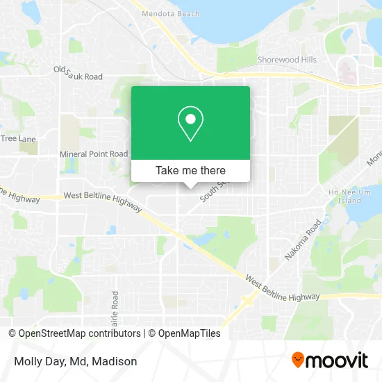 Molly Day, Md map