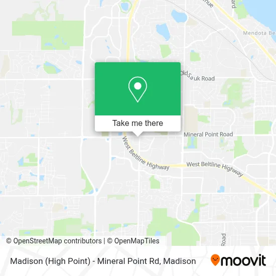 Madison (High Point) - Mineral Point Rd map