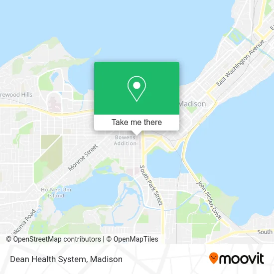 Dean Health System map