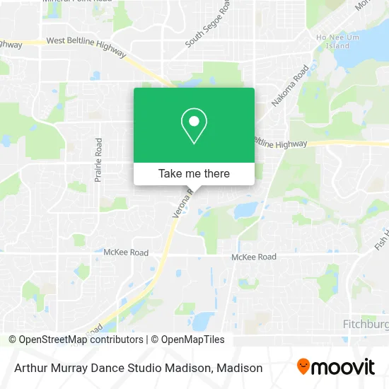Arthur Murray Dance Studio Madison map