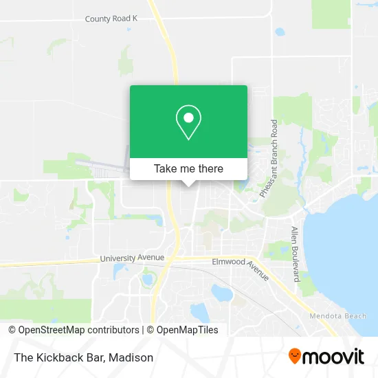 The Kickback Bar map