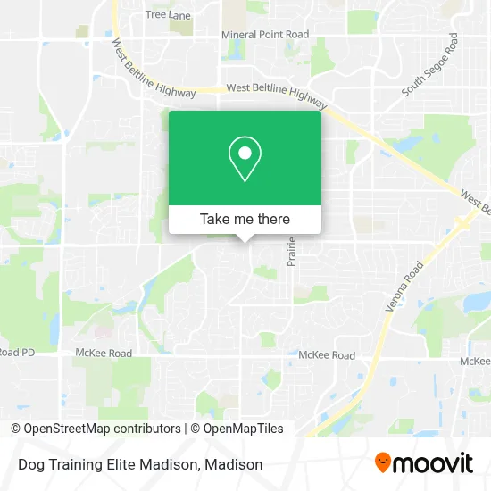 Dog Training Elite Madison map