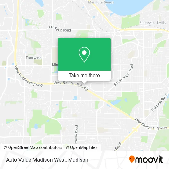 Auto Value Madison West map