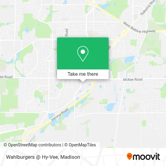Wahlburgers @ Hy-Vee map