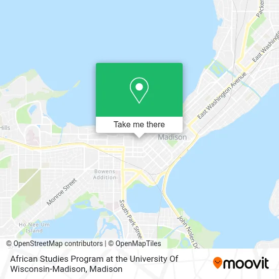 African Studies Program at the University Of Wisconsin-Madison map