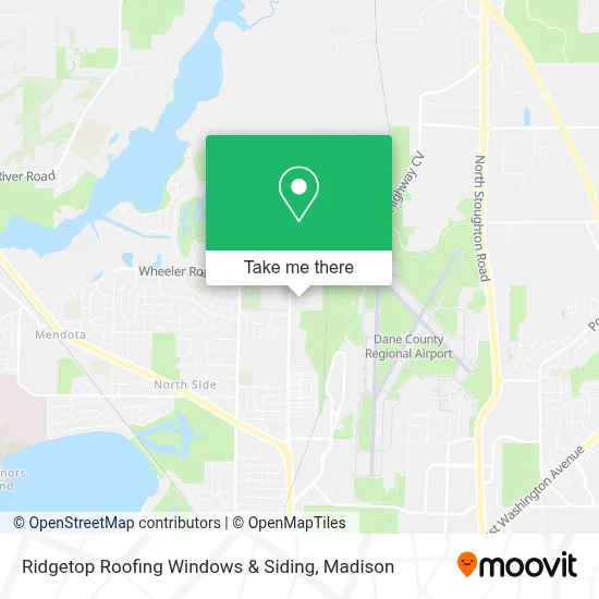 Ridgetop Roofing Windows & Siding map