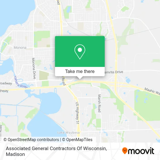 Associated General Contractors Of Wisconsin map