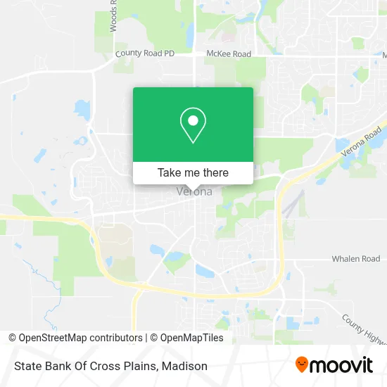 State Bank Of Cross Plains map