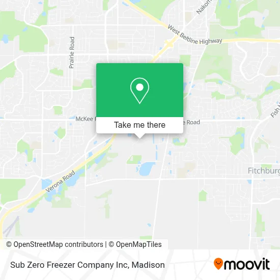 Sub Zero Freezer Company Inc map