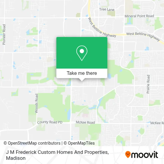J M Frederick Custom Homes And Properties map