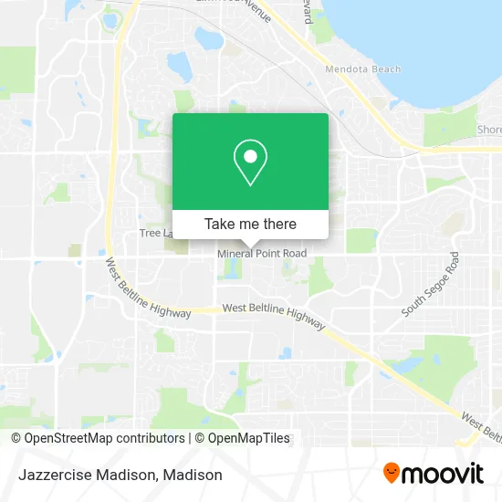 Jazzercise Madison map