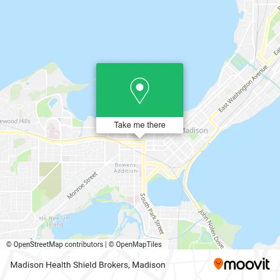 Madison Health Shield Brokers map