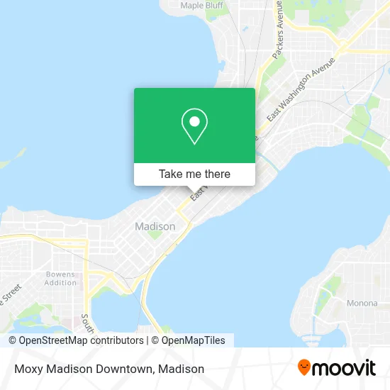 Moxy Madison Downtown map