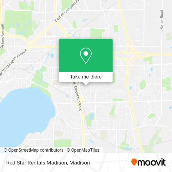 Red Star Rentals Madison map
