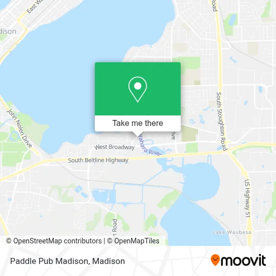 Paddle Pub Madison map