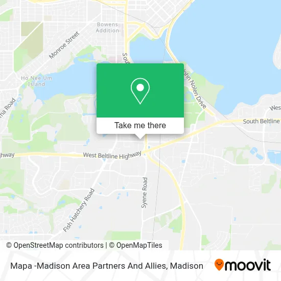 Mapa -Madison Area Partners And Allies map