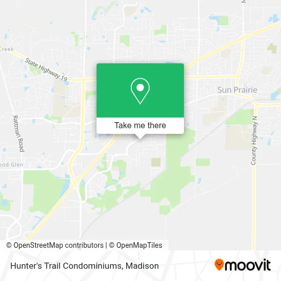 Hunter's Trail Condominiums map