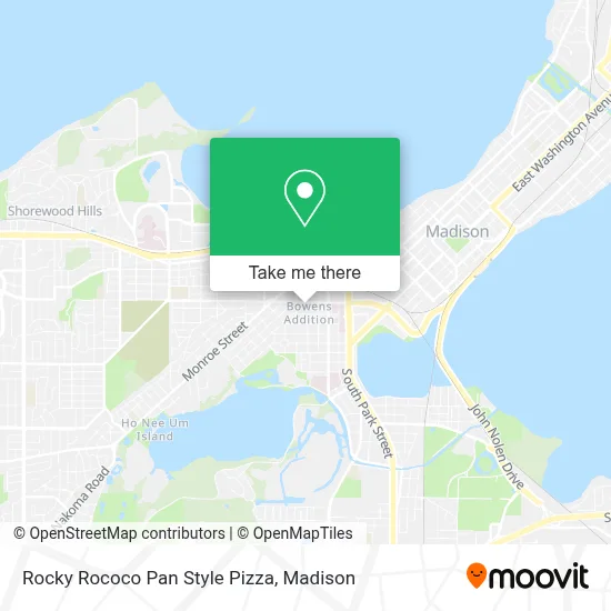 Rocky Rococo Pan Style Pizza map