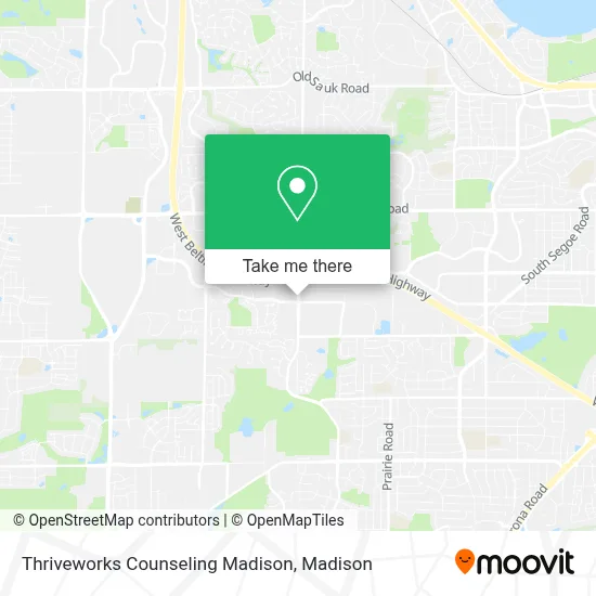 Thriveworks Counseling Madison map