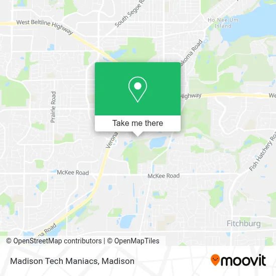 Madison Tech Maniacs map
