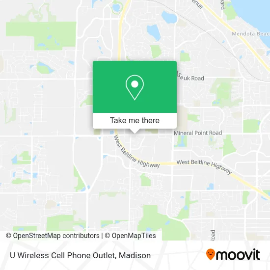 U Wireless Cell Phone Outlet map
