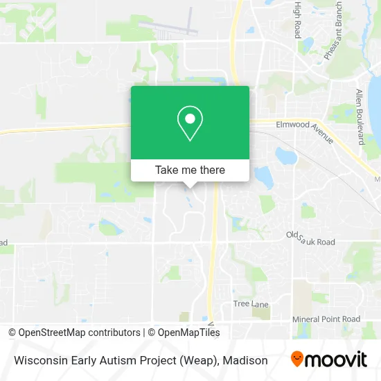 Wisconsin Early Autism Project (Weap) map