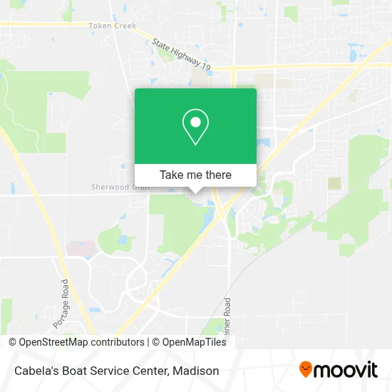 Cabela's Boat Service Center map