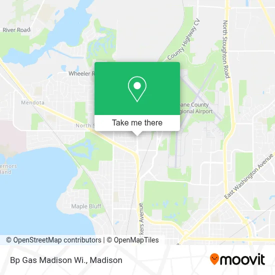 Bp Gas Madison Wi. map