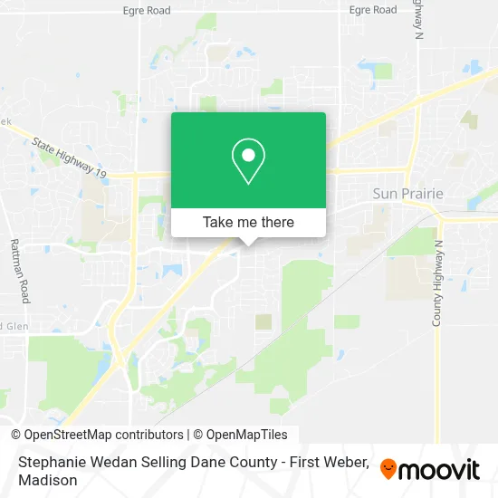 Stephanie Wedan Selling Dane County - First Weber map