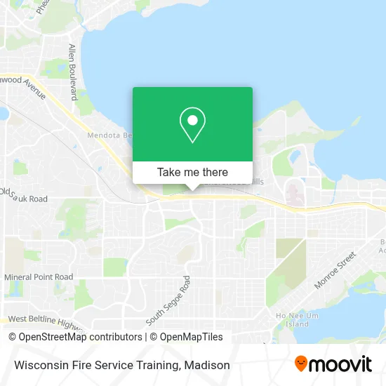 Wisconsin Fire Service Training map