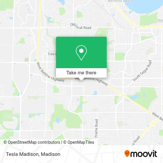 Tesla Madison map