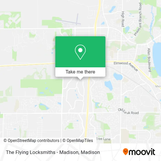 The Flying Locksmiths - Madison map
