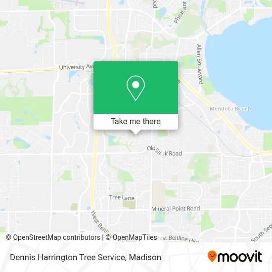 Dennis Harrington Tree Service map