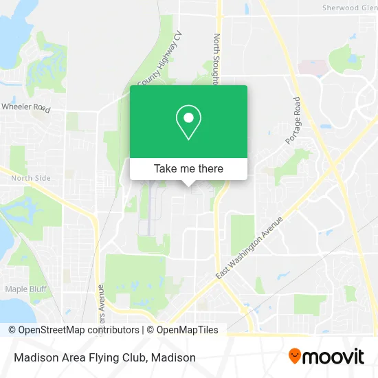 Madison Area Flying Club map