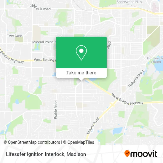 Lifesafer Ignition Interlock map