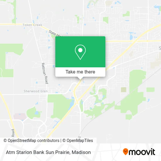 Atm Starion Bank Sun Prairie map