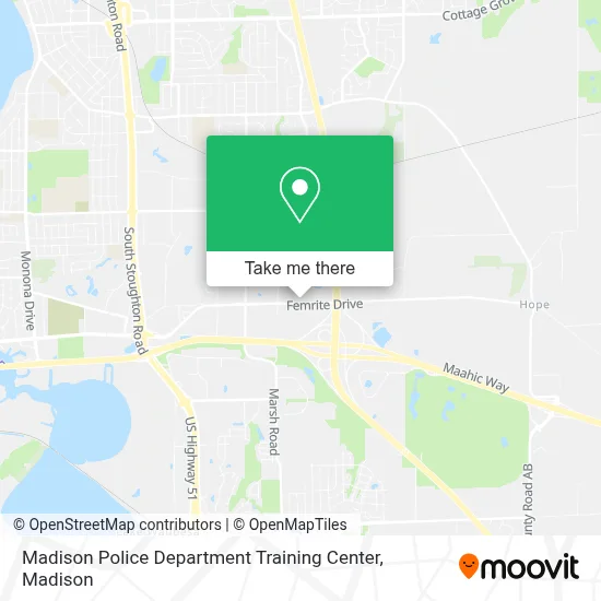 Madison Police Department Training Center map